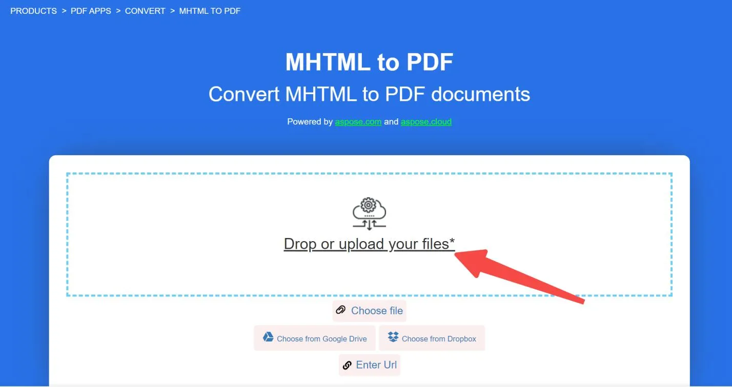 mhtml a pdf aspose