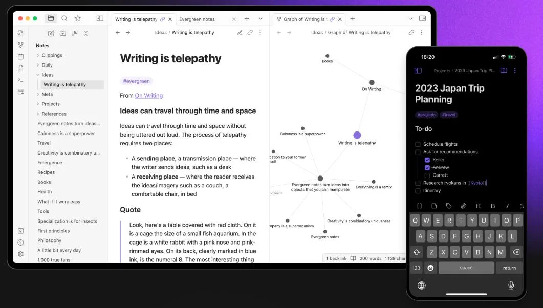 how to use obsidian notes