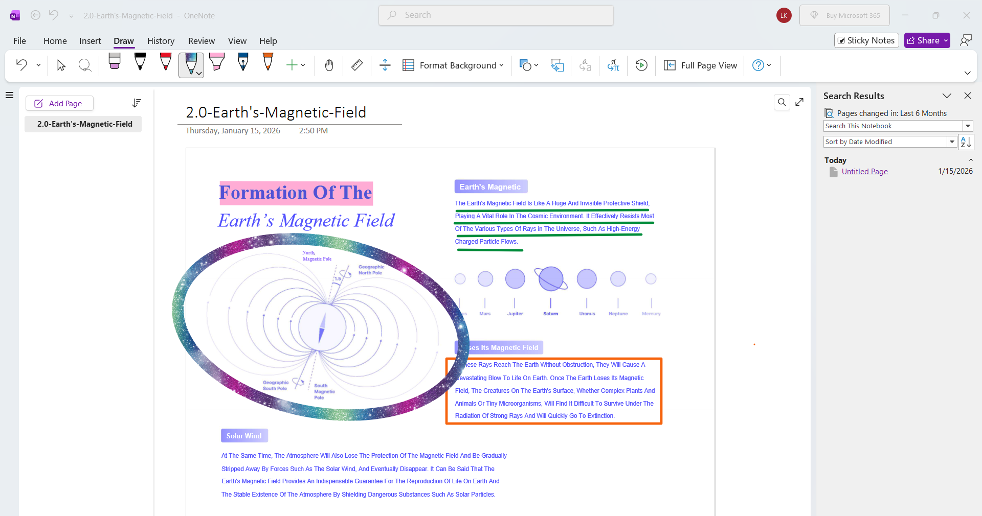 onenote interface