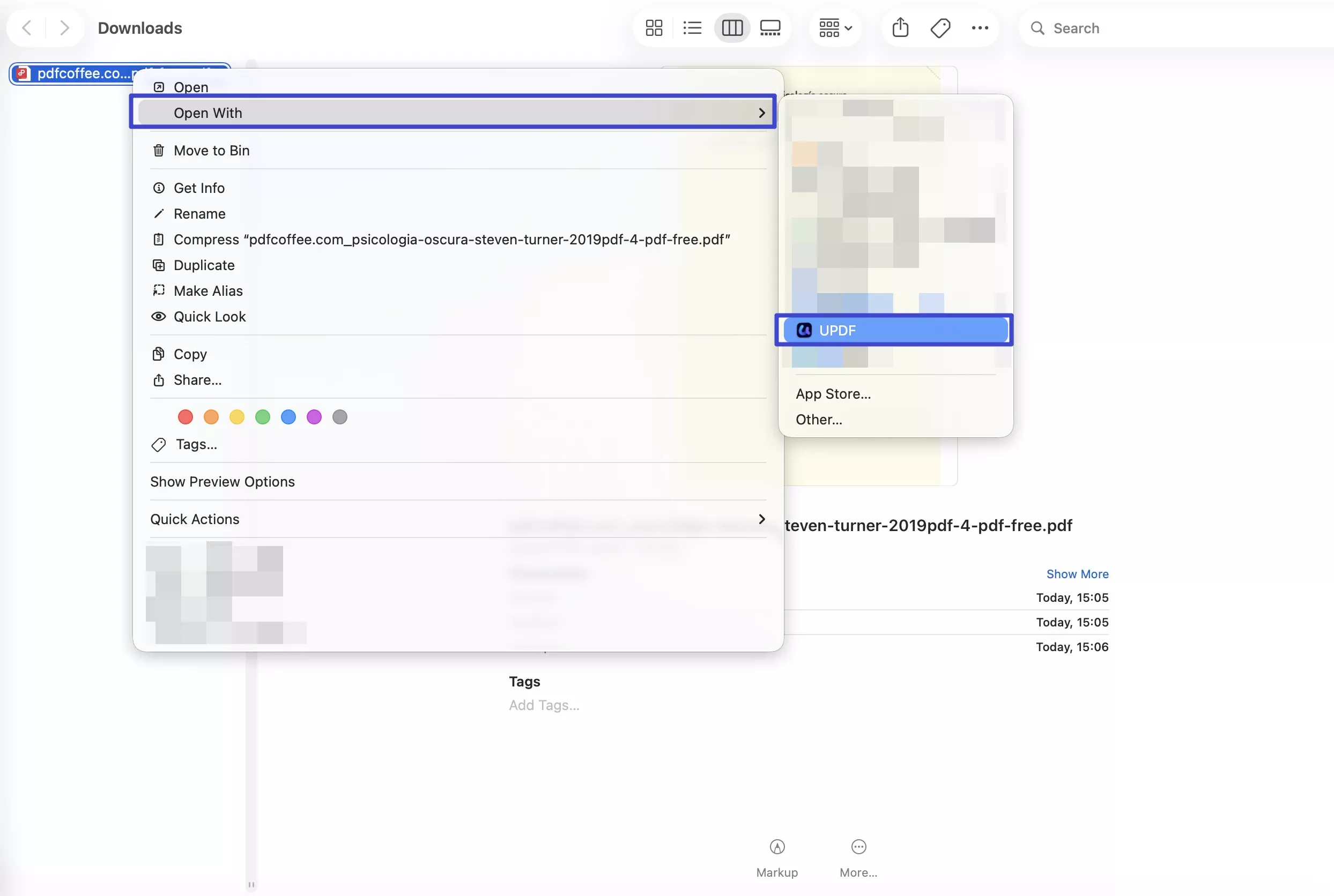 open pdfcoffee files with updf