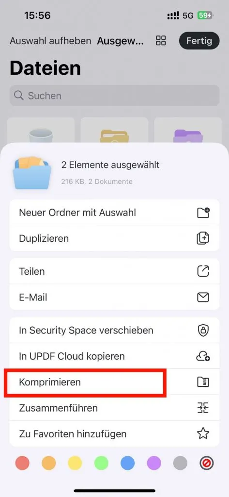 PDF Dateien komprimieren iPhone