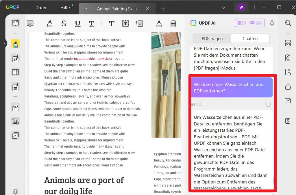 PDF Wasserzeichen entfernen AI