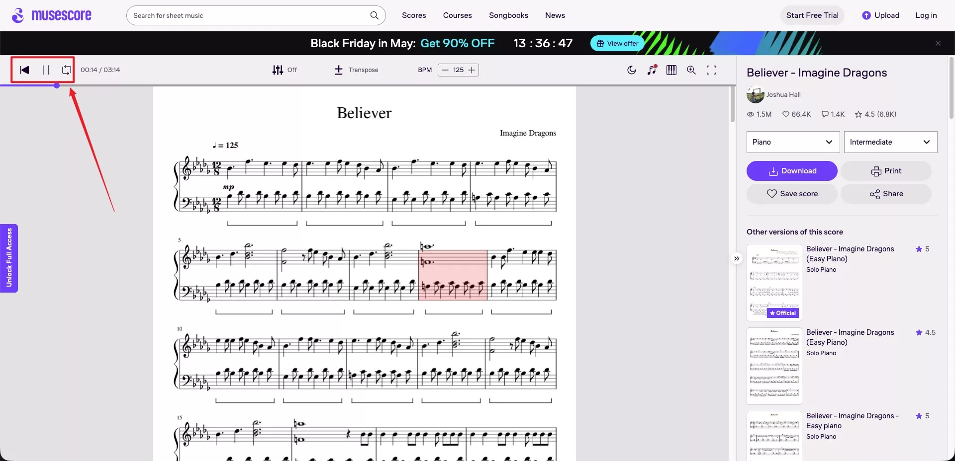 play scores with musescore