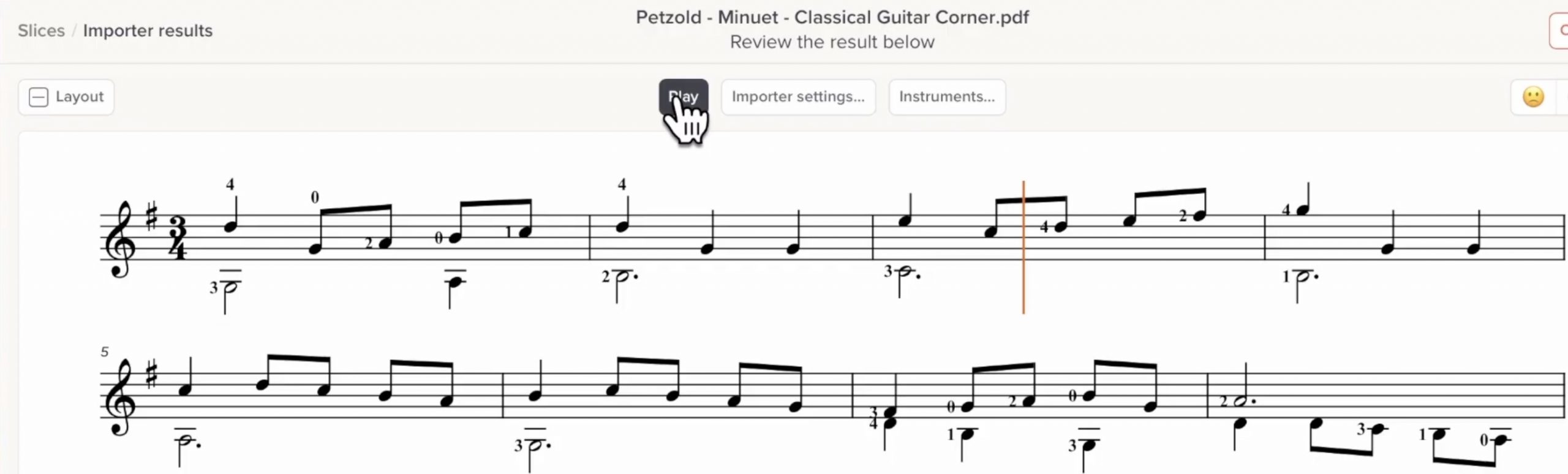 press play to hear the score on soundslice