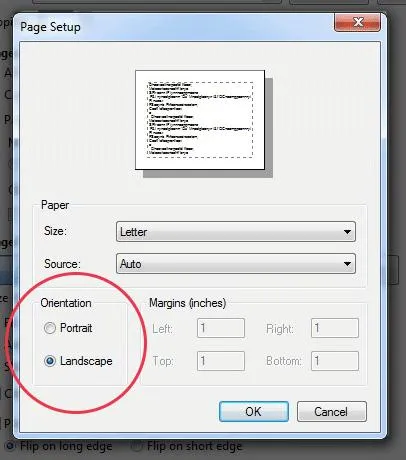 how to print landscape in pdf adobe windows