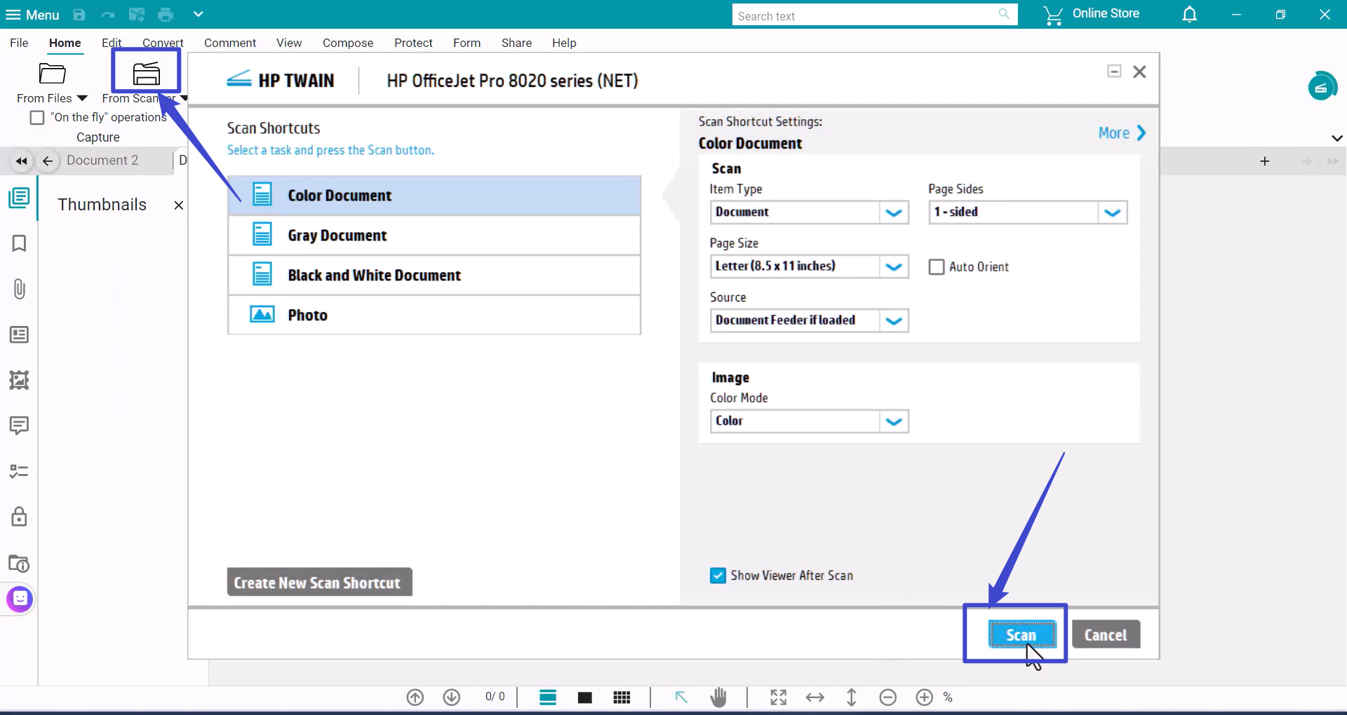 pull the scan into the iris software