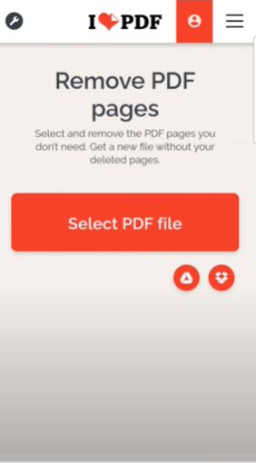 delete pages from pdf android ilovepdf