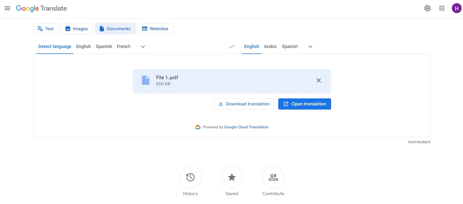 pdf translate russian to english google translate