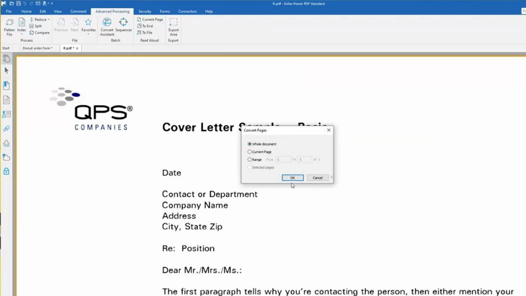 select pages to ocr