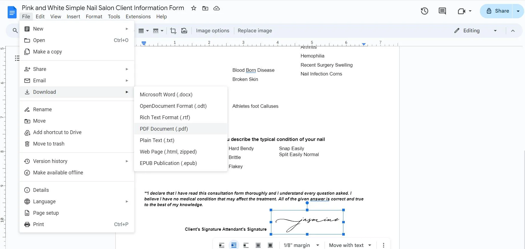 sign pdf in chrome via esignature extension