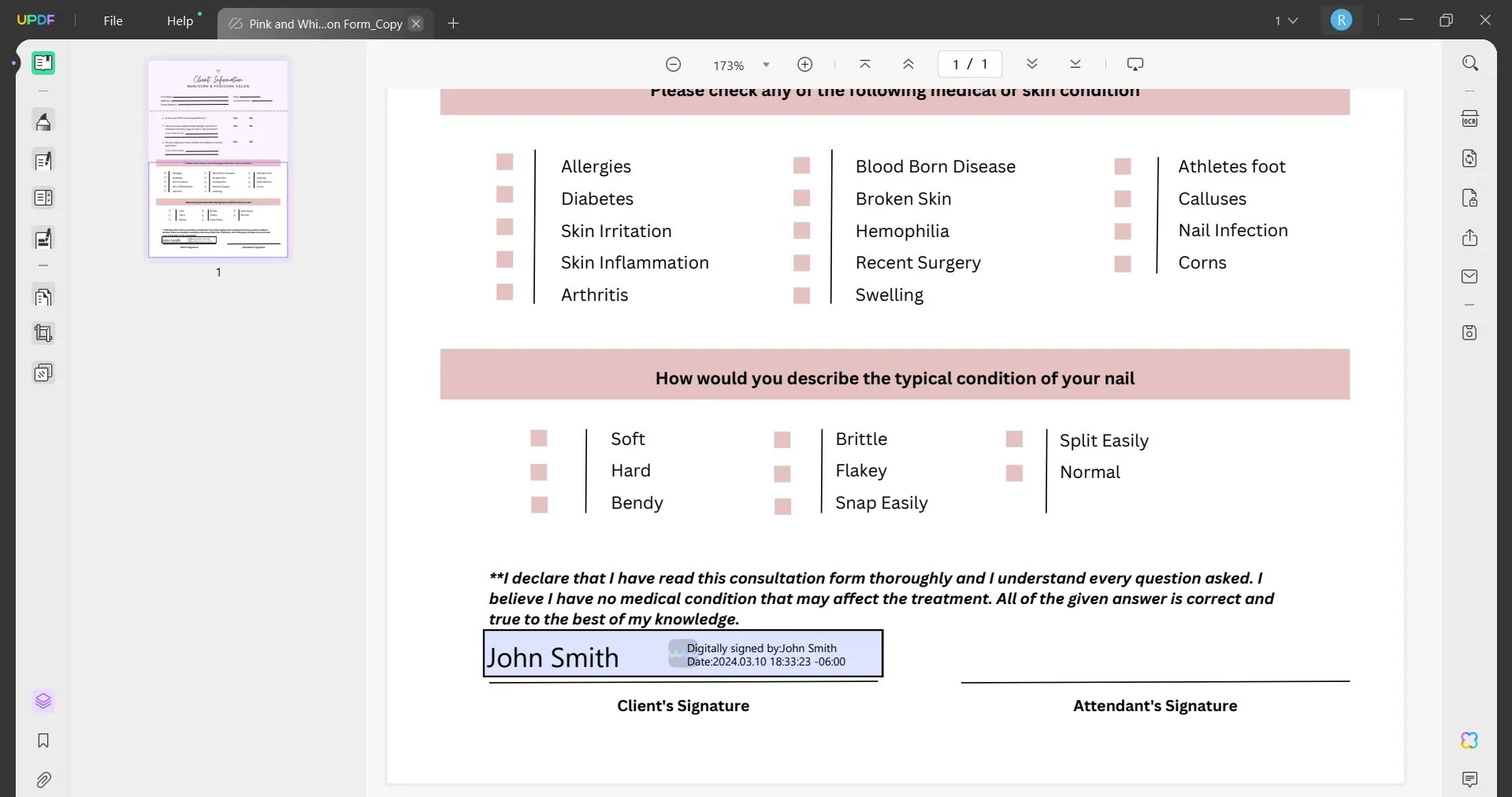 sign pdf in chrome sign the document