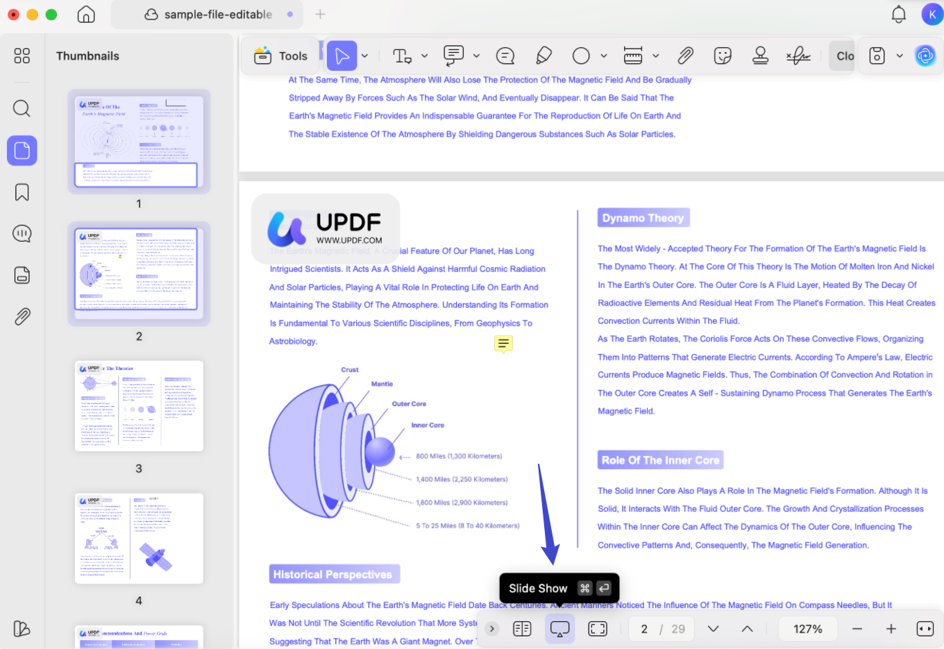 pdf slideshow mac updf slide show