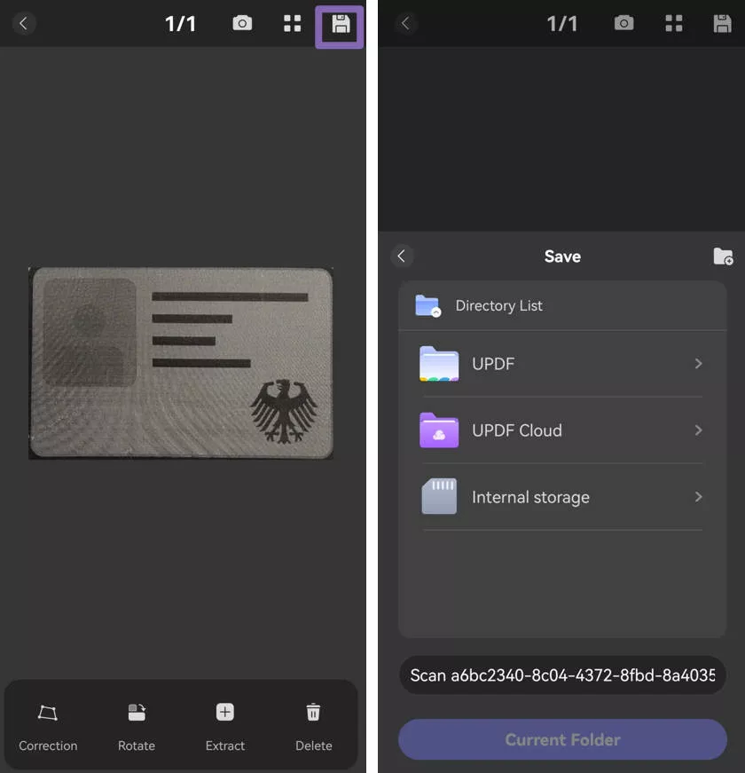  tap on save and choose a location