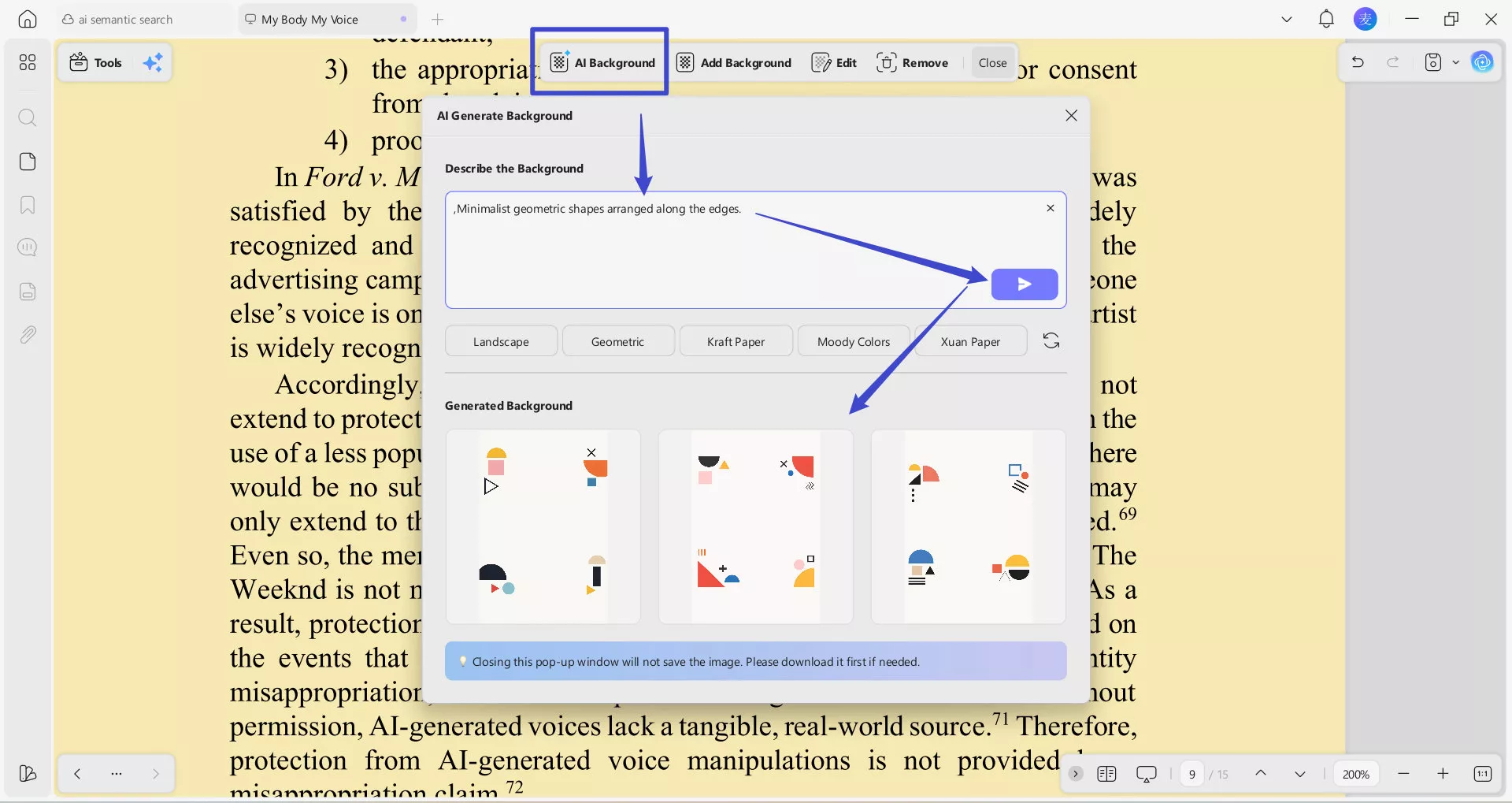 ai background generation