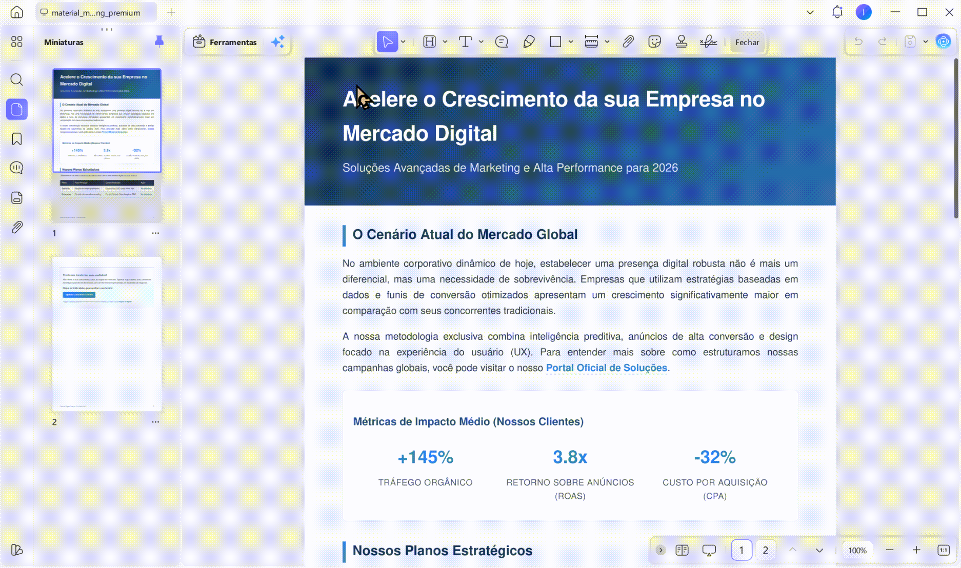 Edição Inteligente com a ferramenta UPDF AI