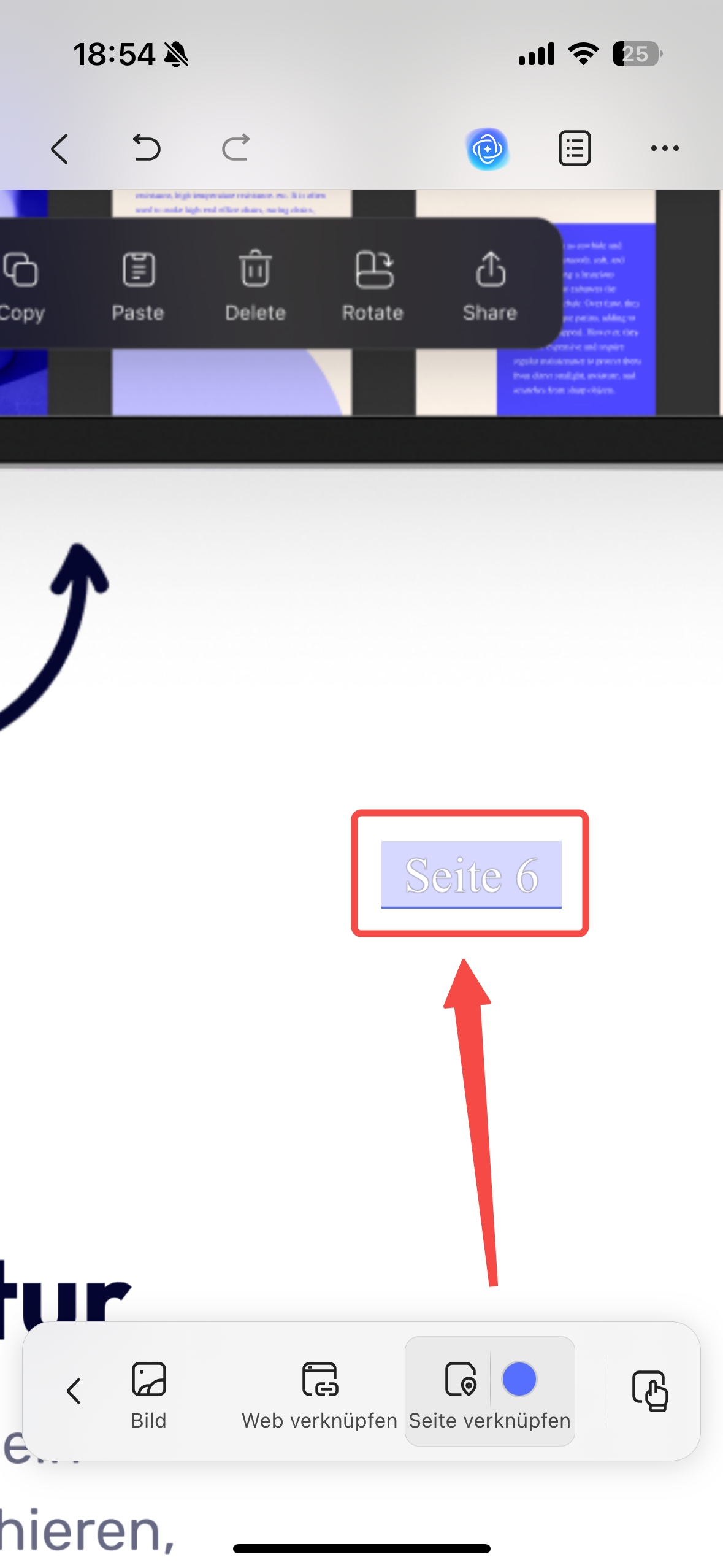 Link zur Seite iOS