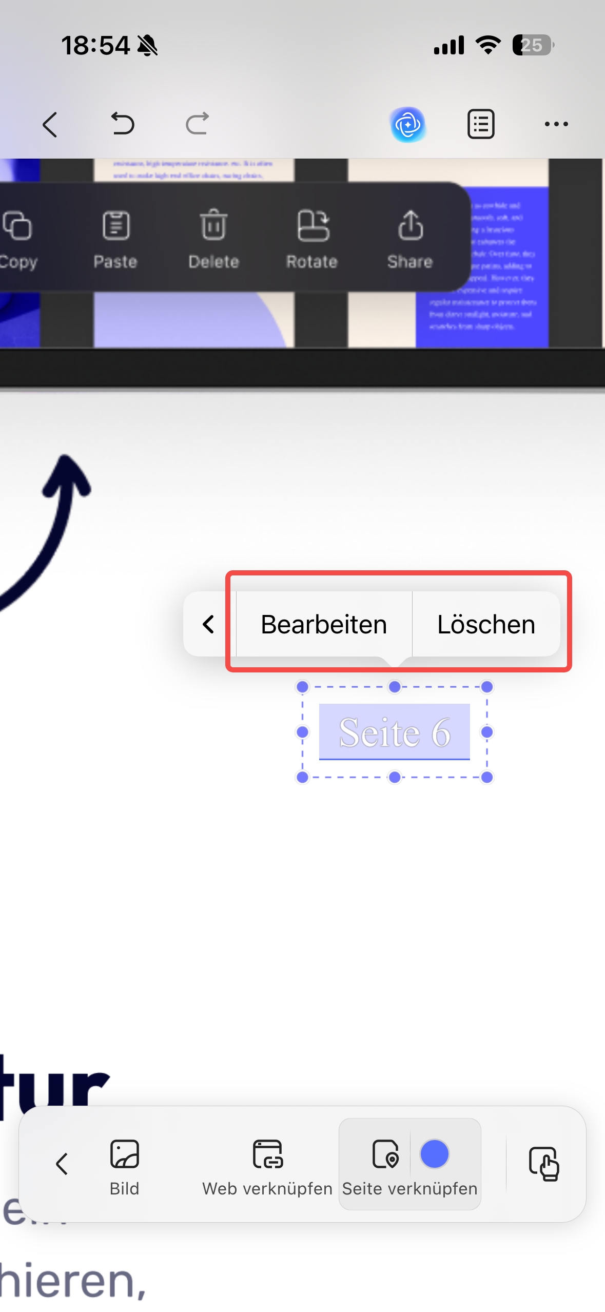 Link zur Seite bearbeiten