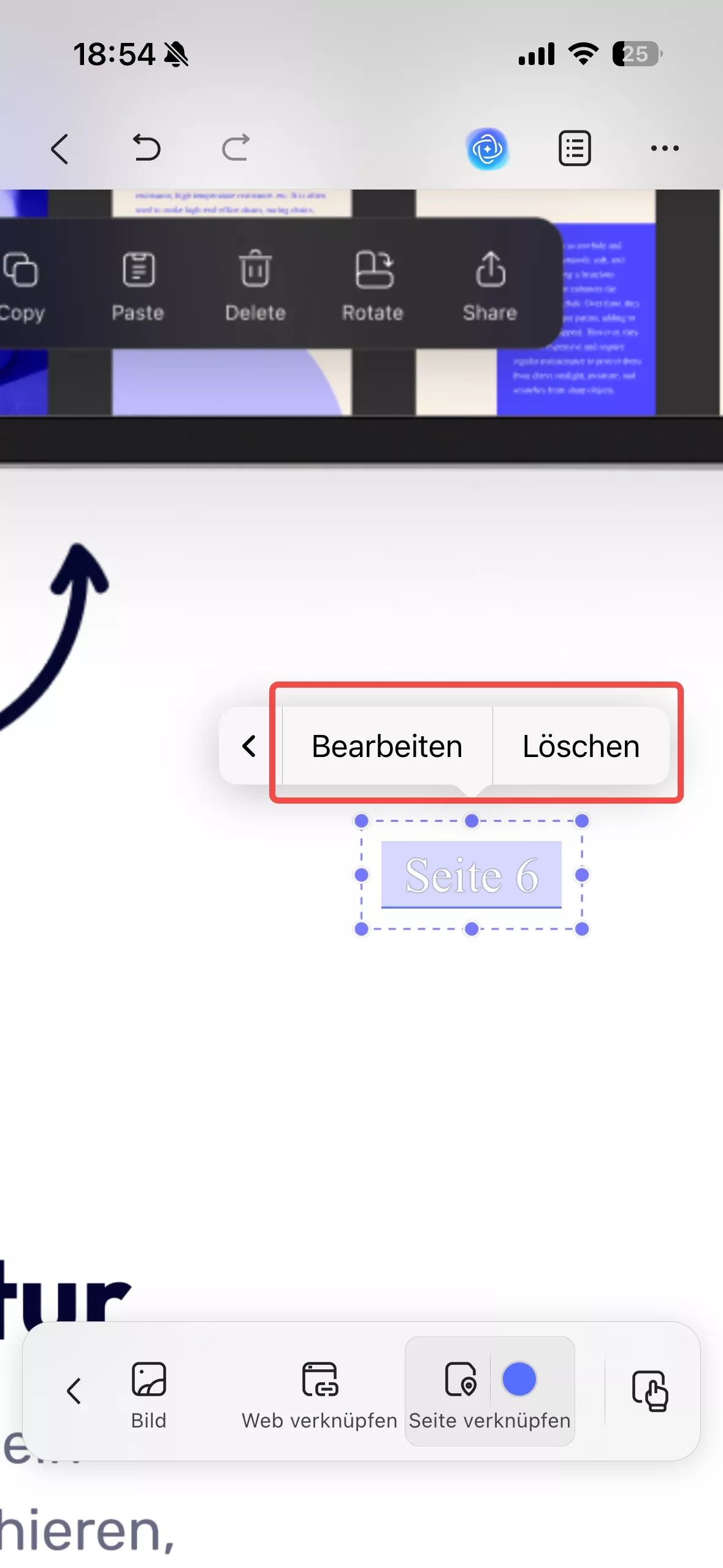 Link zur Seite bearbeiten