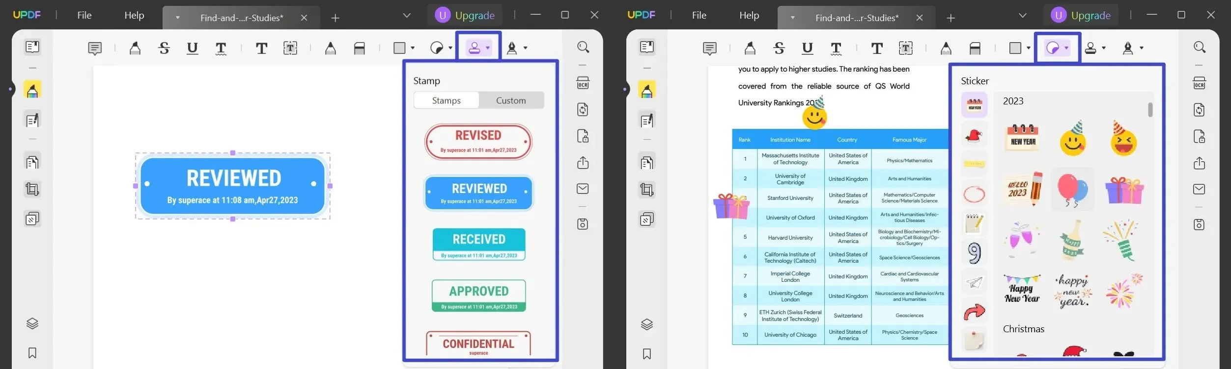 how to annotate pdf add sticker and stamp