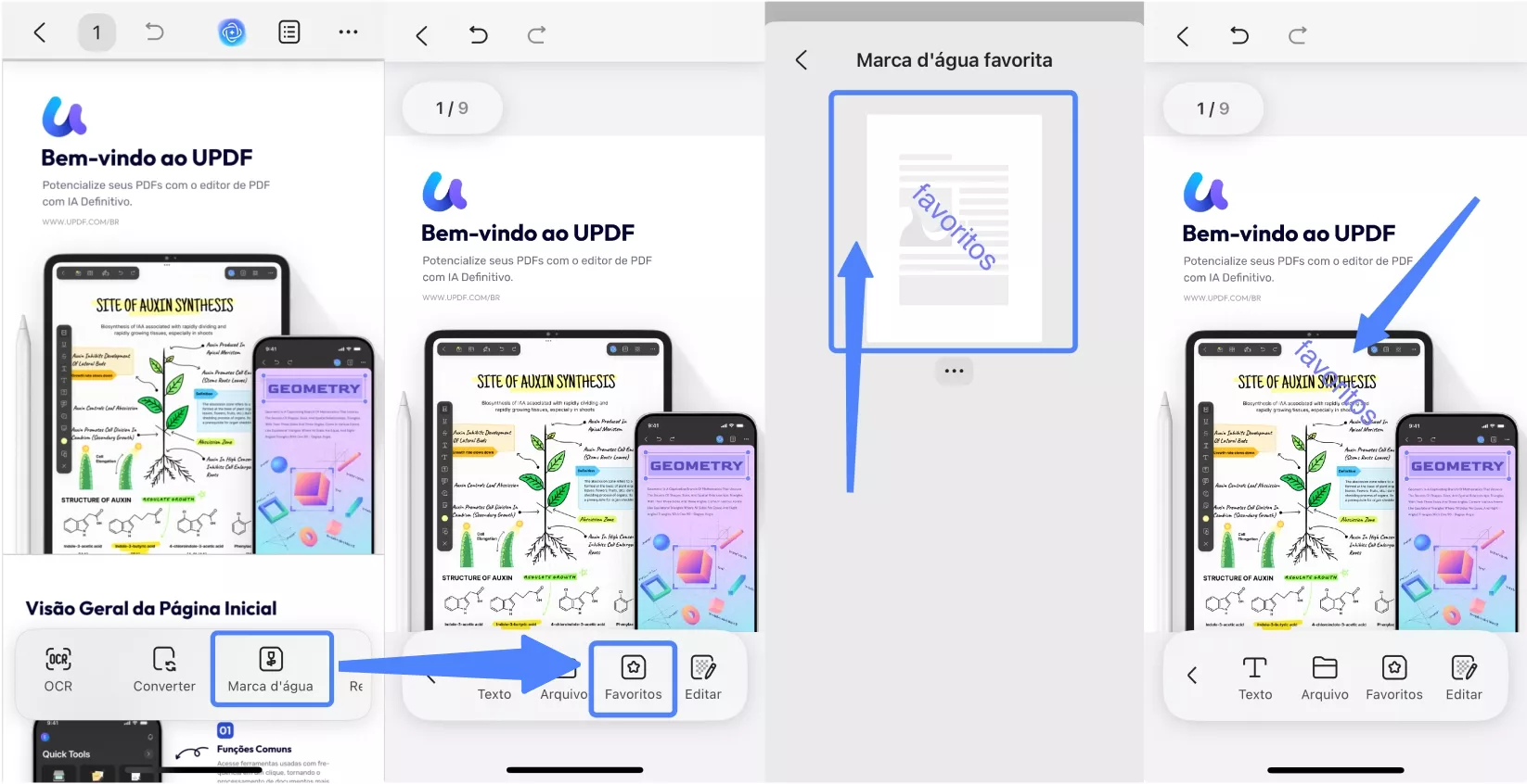 adicionar o modelo de marca d'água marcado com estrela