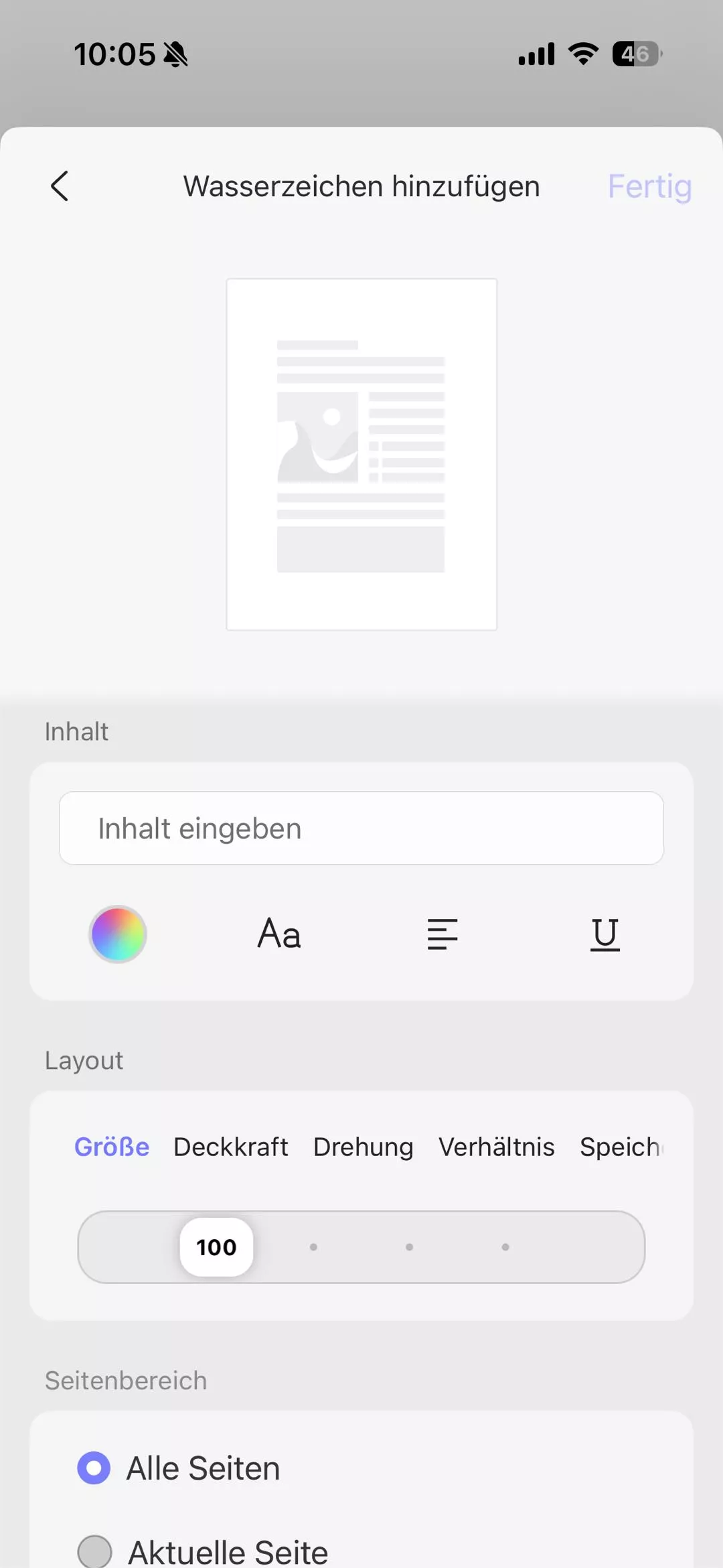 Anpassungsmöglichkeiten