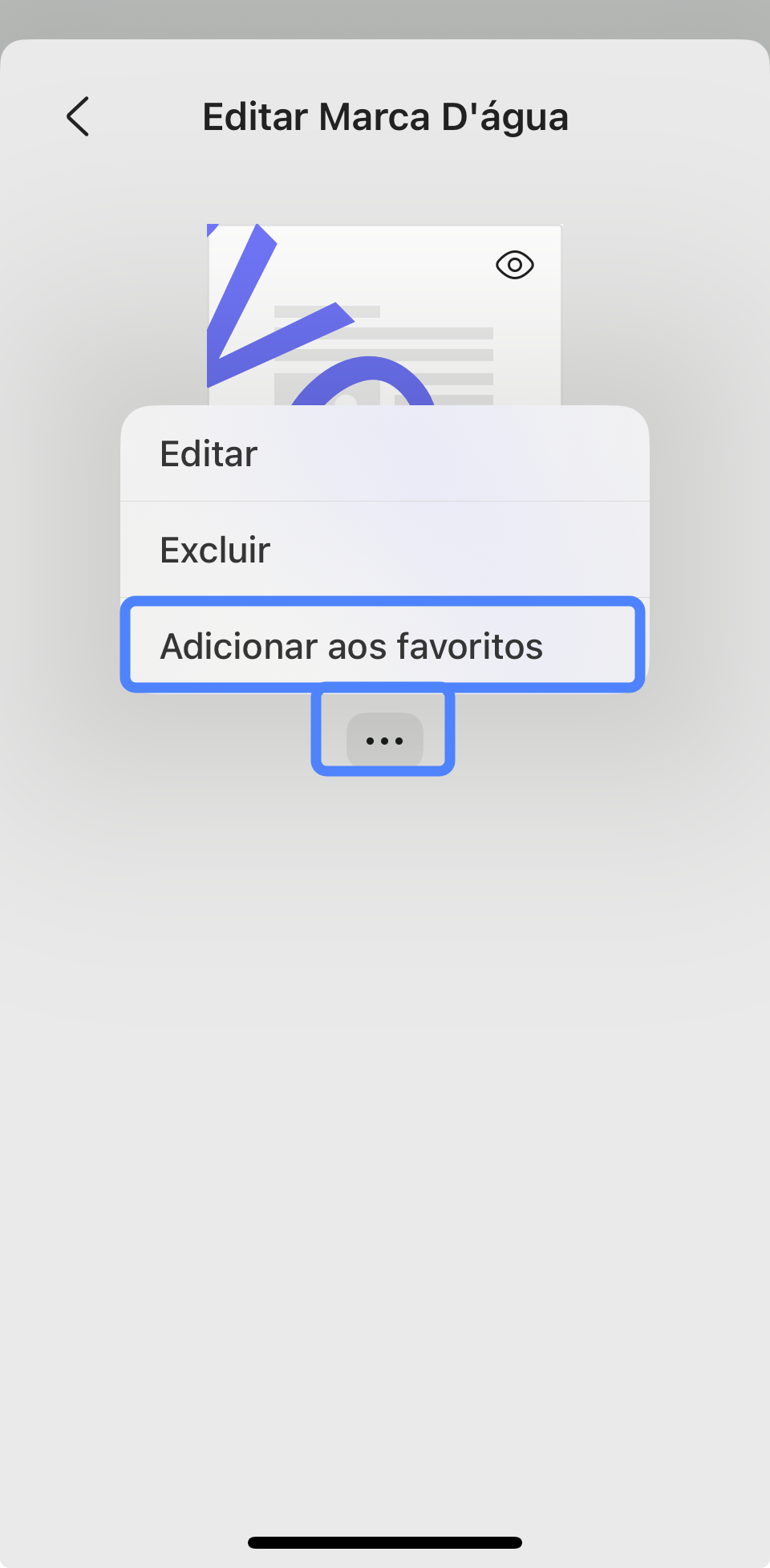 adicionar modelo de marca d'água aos favoritos