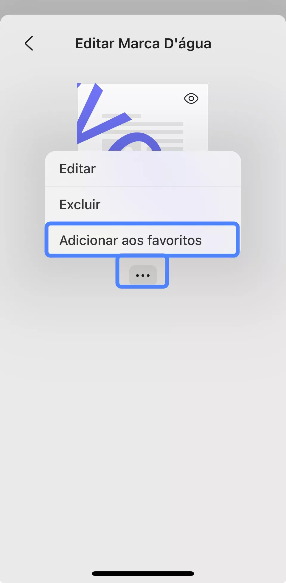 adicionar modelo de marca d'água aos favoritos