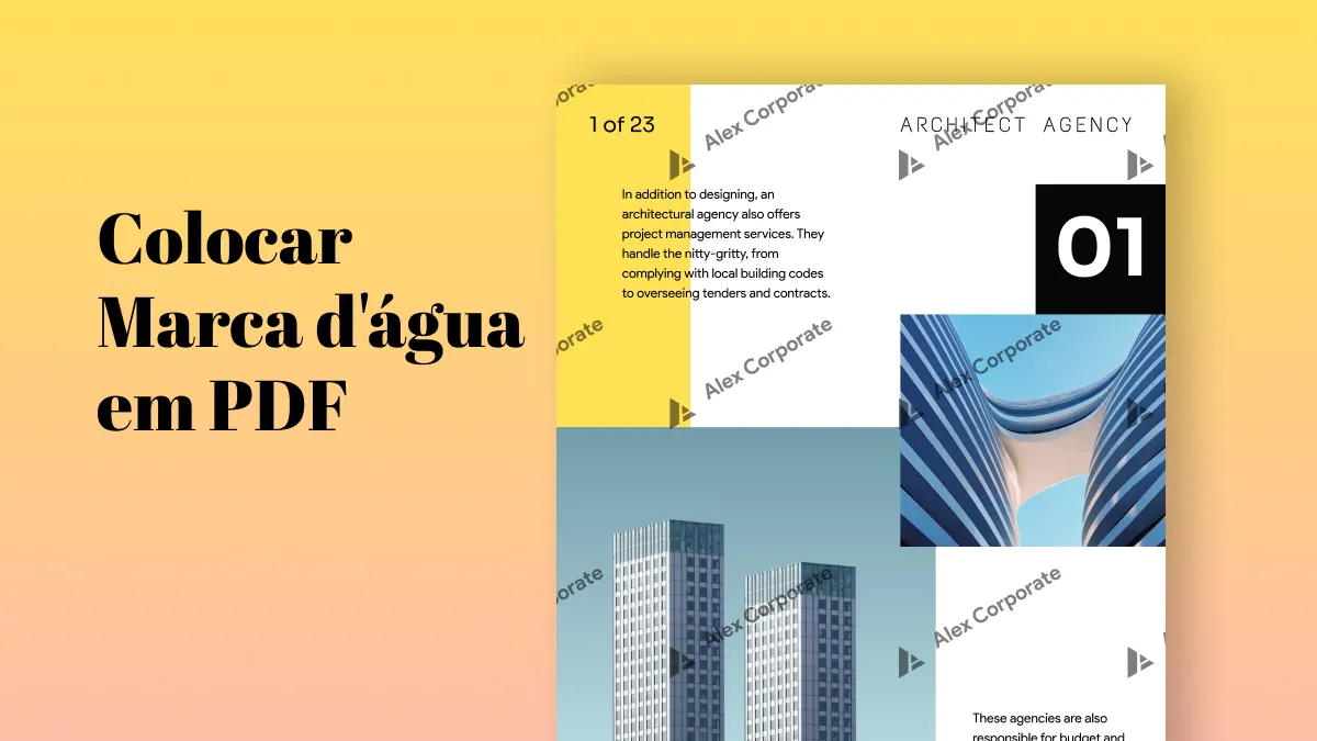 5 Maneiras de Adicionar Marca d’Água em PDF Online & Offline