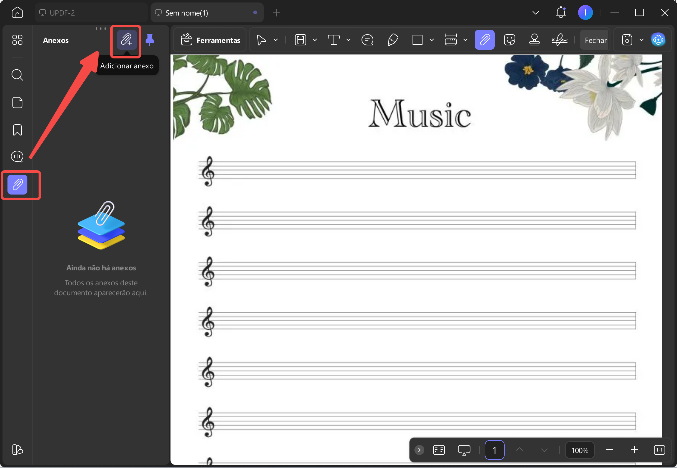 PDF de Partitura em Branco