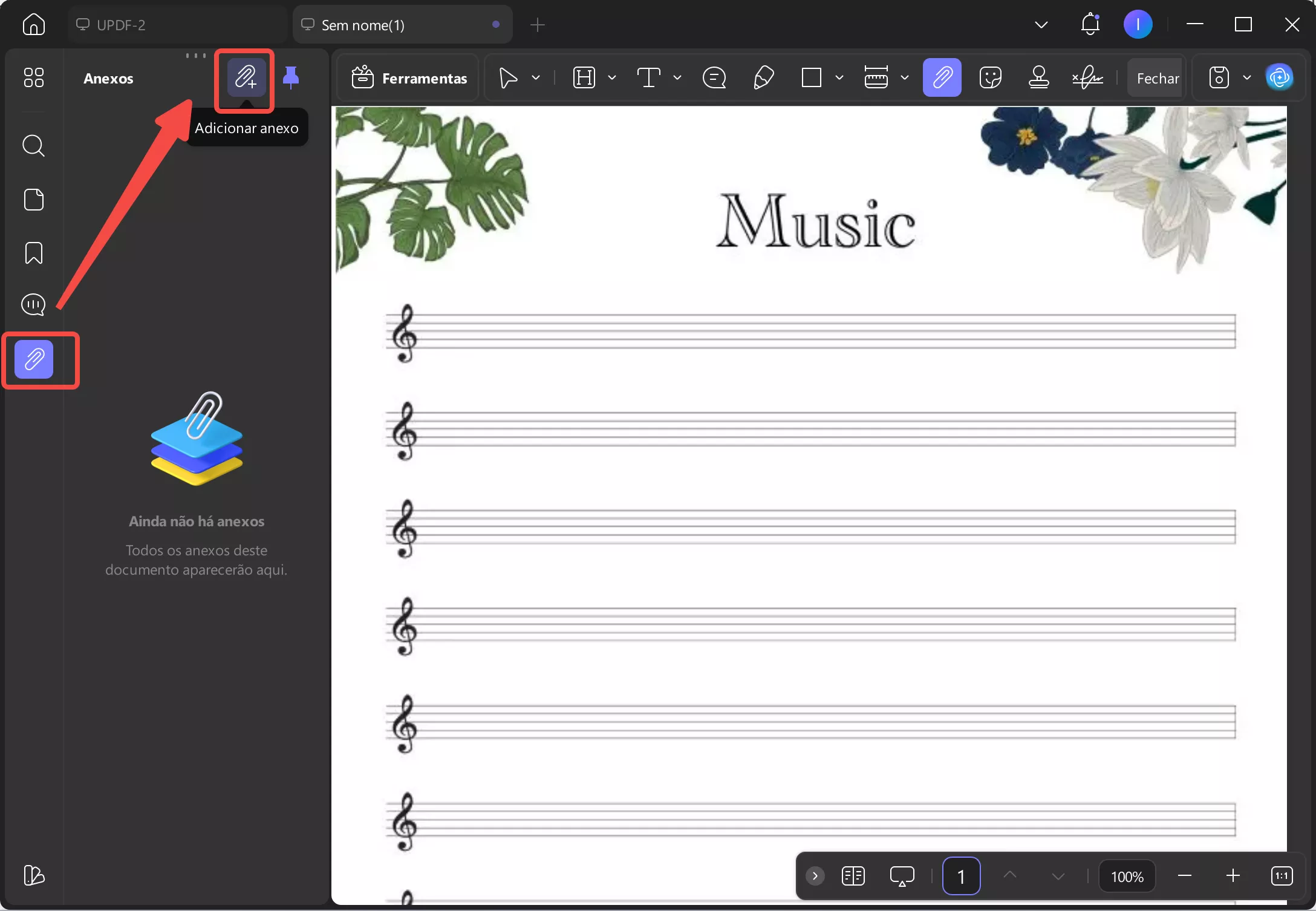 PDF de Partitura em Branco