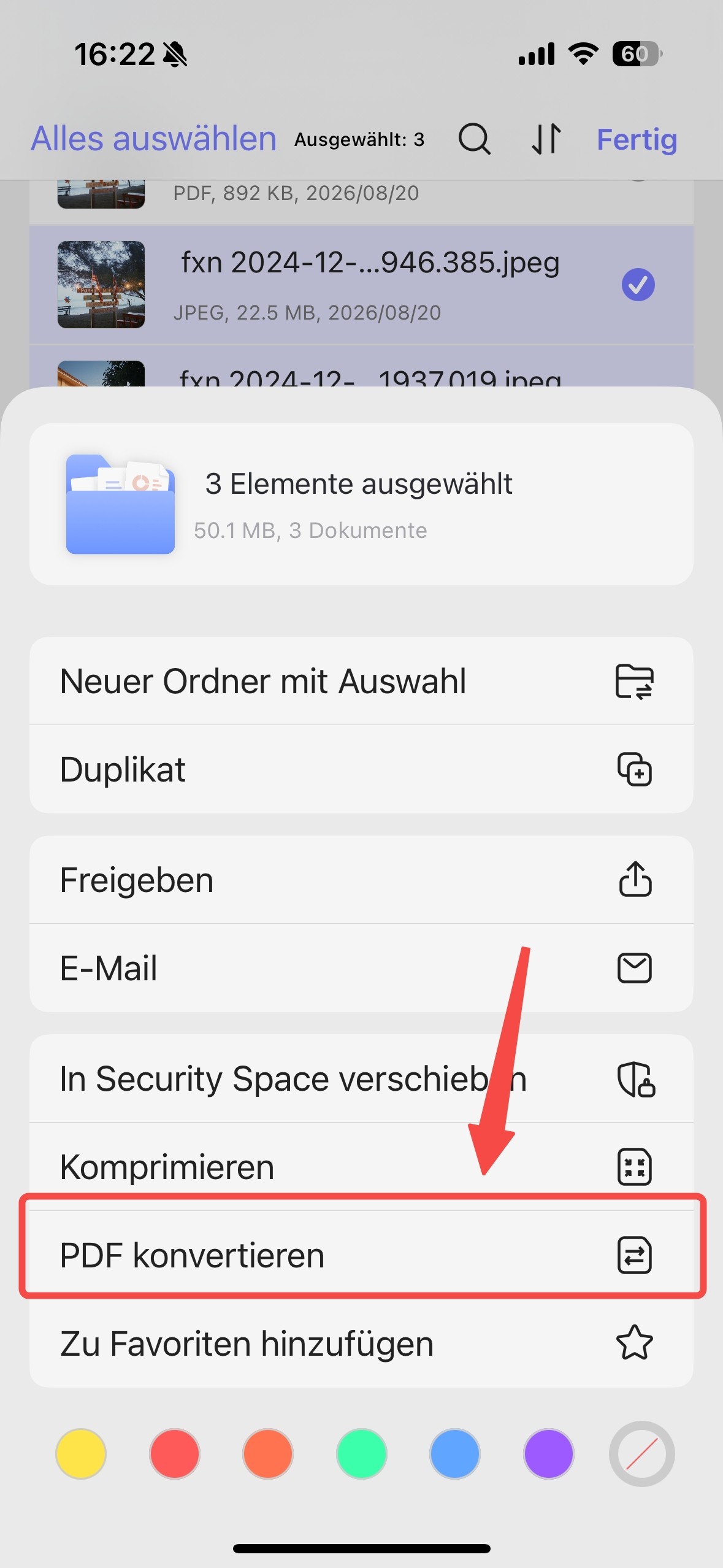 Mehrere Bilder in eine PDF umwandeln