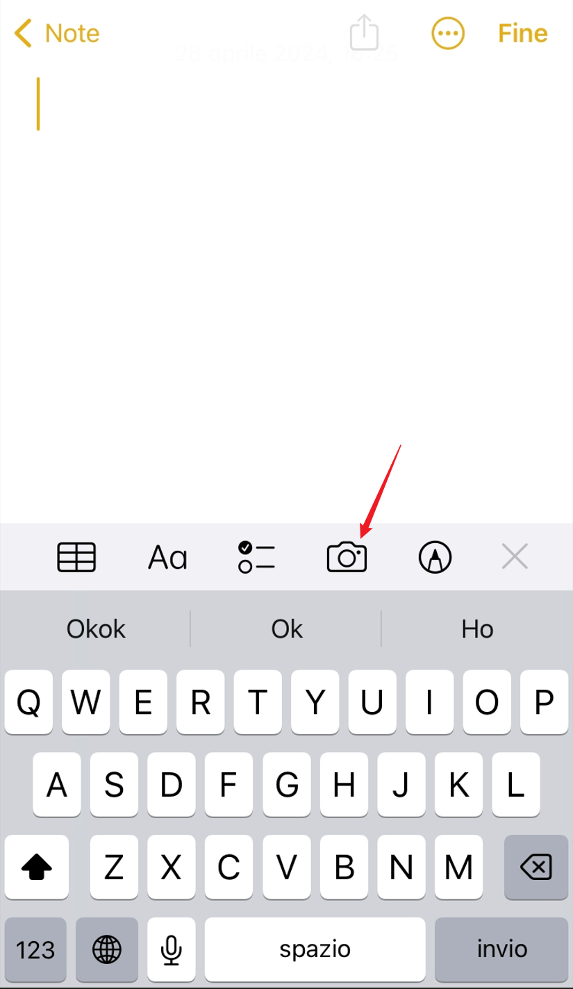 Bloccare le foto su iPhone con l'app Note