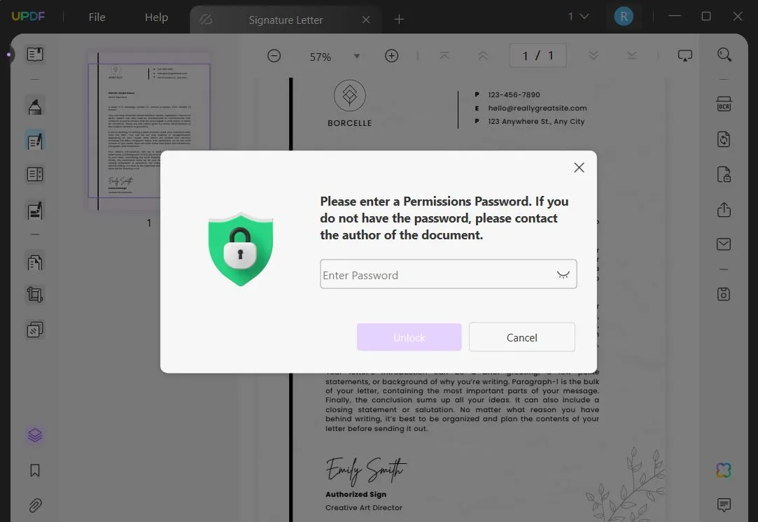 can't remove signature from pdf open pdf