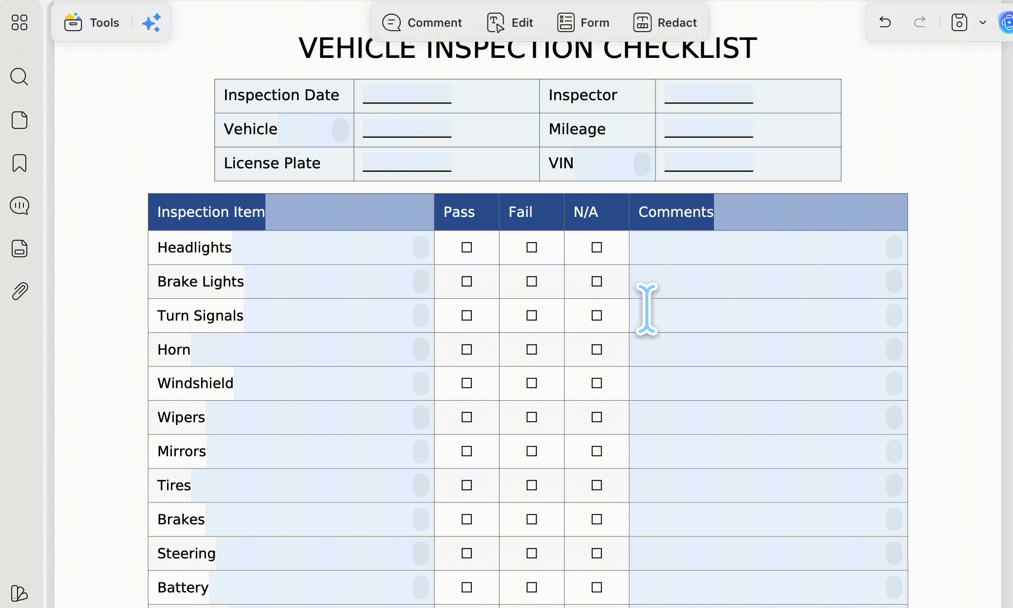 click each form field and type information updf