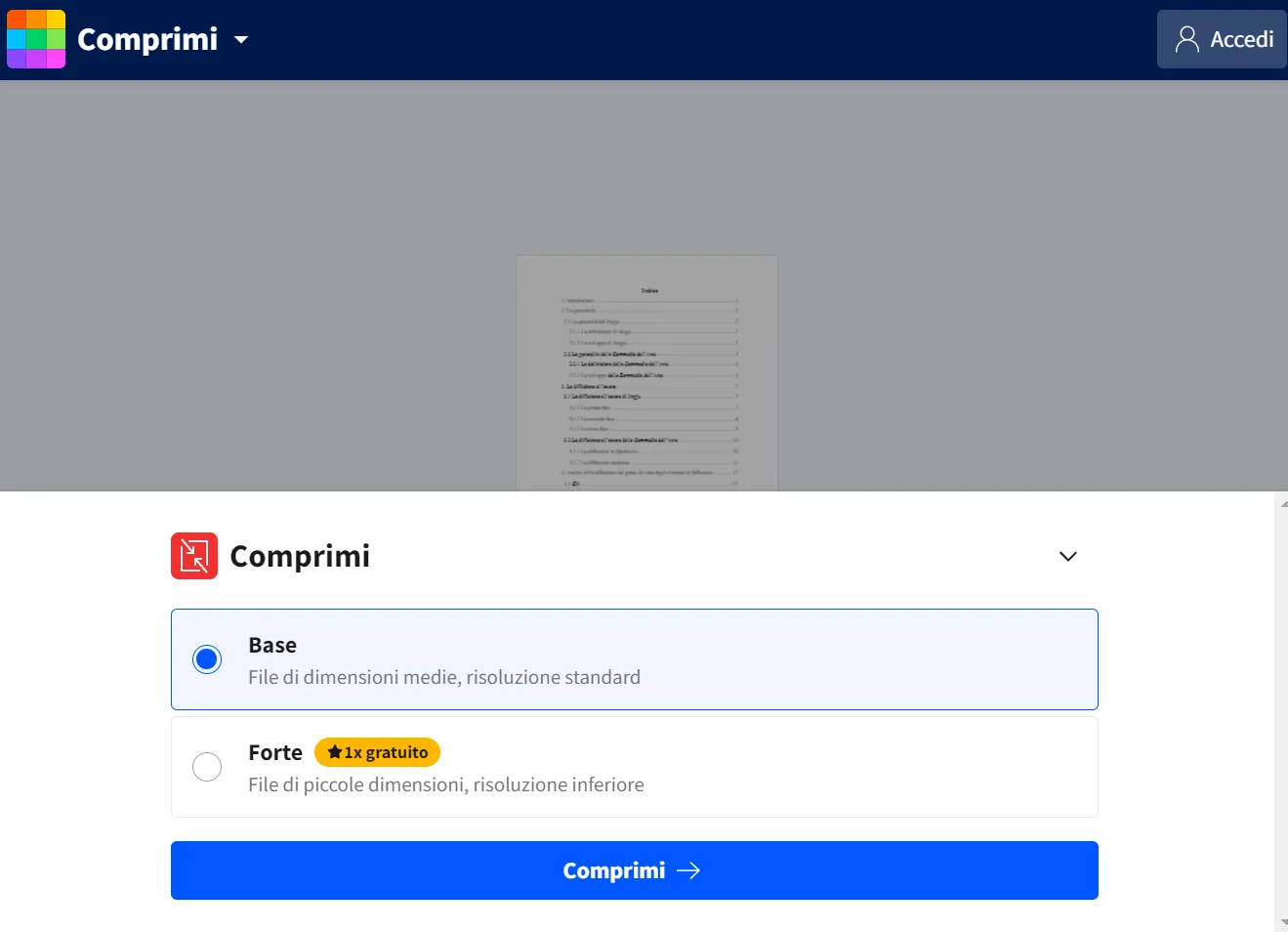 Comprimere PDF con Smallpdf