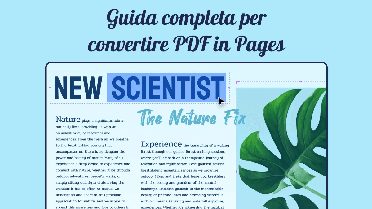 Guida completa per convertire PDF in Pages