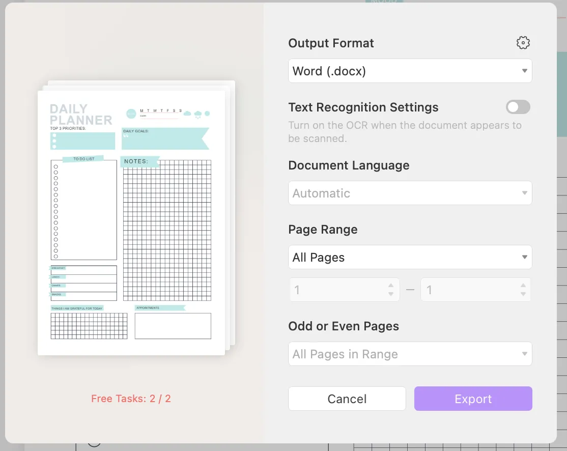 how to copy text from a pdf on a mac updf by converting to word