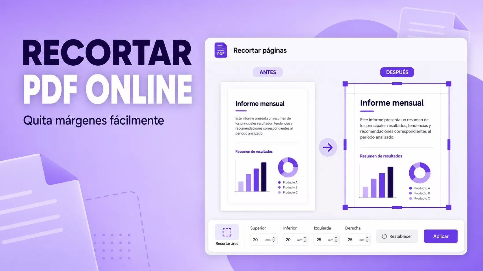 Cómo recortar un PDF online gratis y quitar márgenes