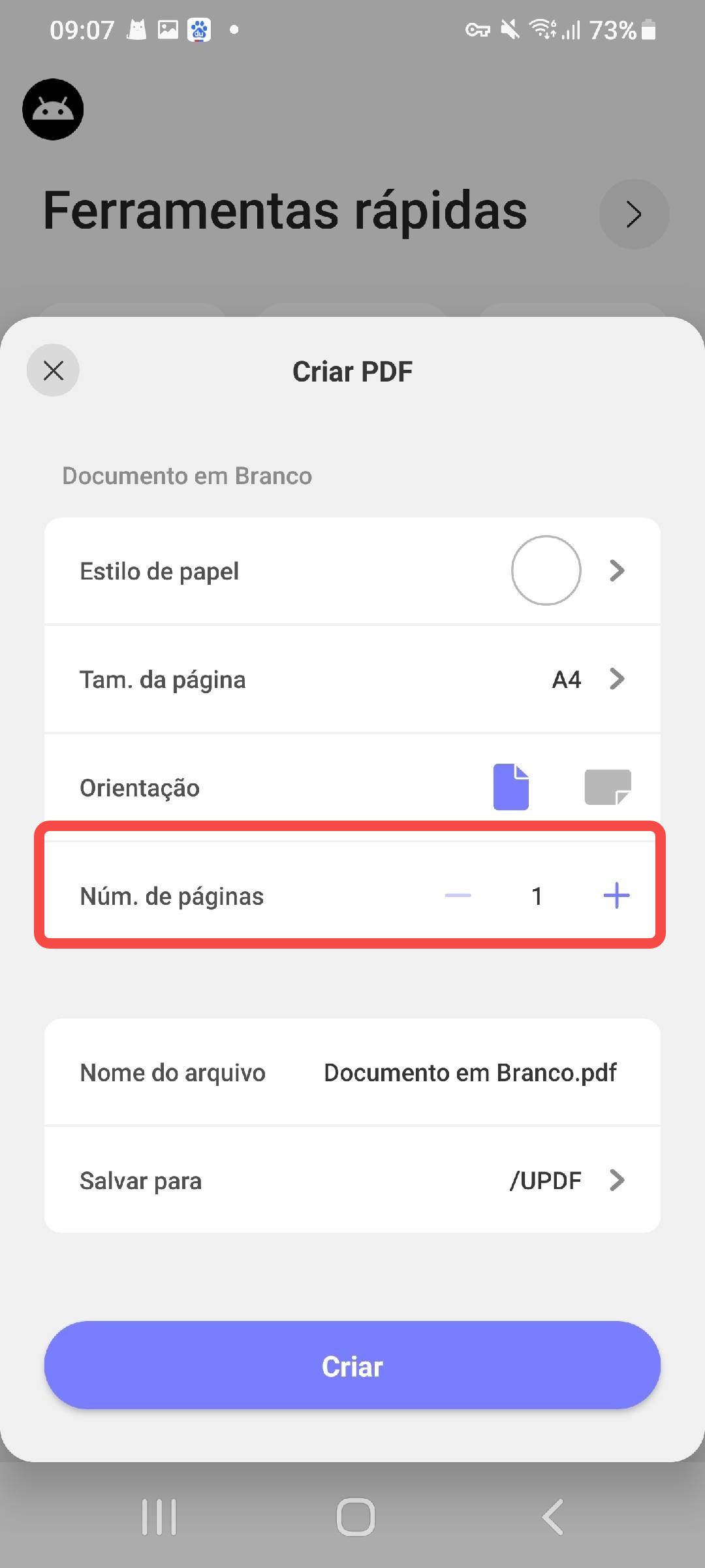 número de páginas