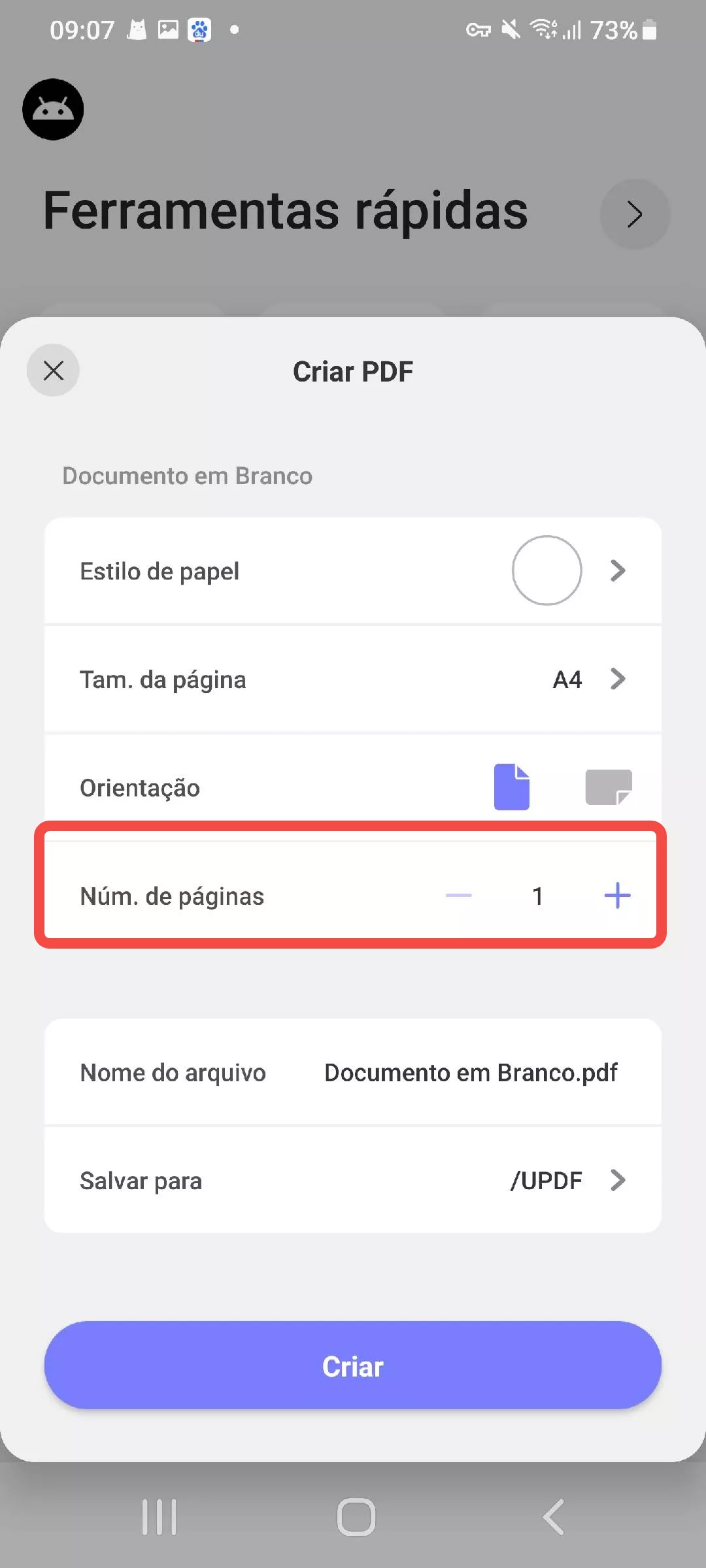 número de páginas