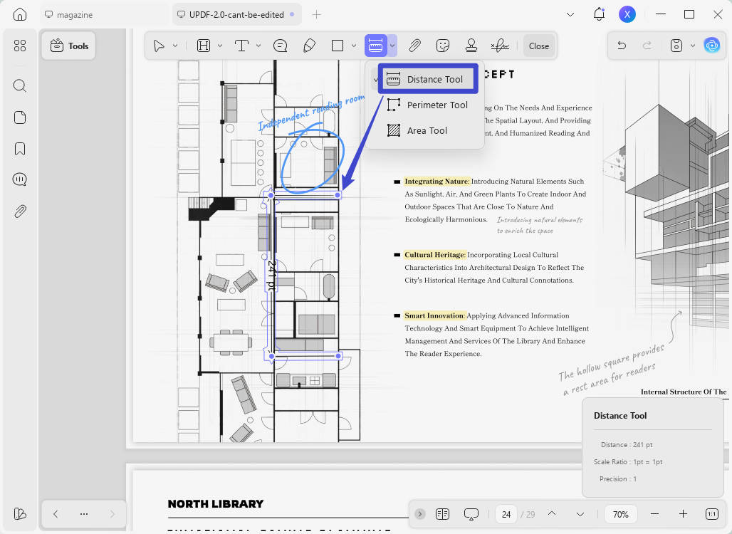 adobe acrobat ölçüm aracı updf mesafe ölçümü