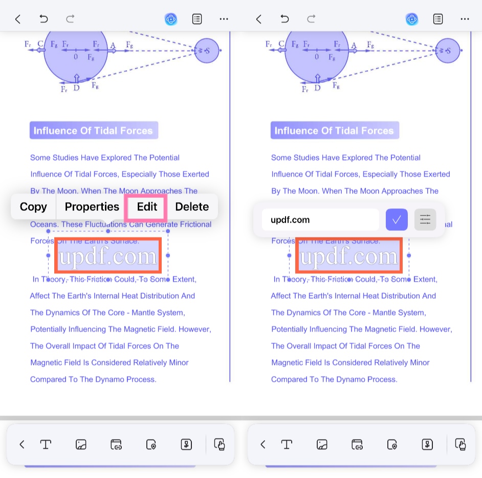 edit link to url ios