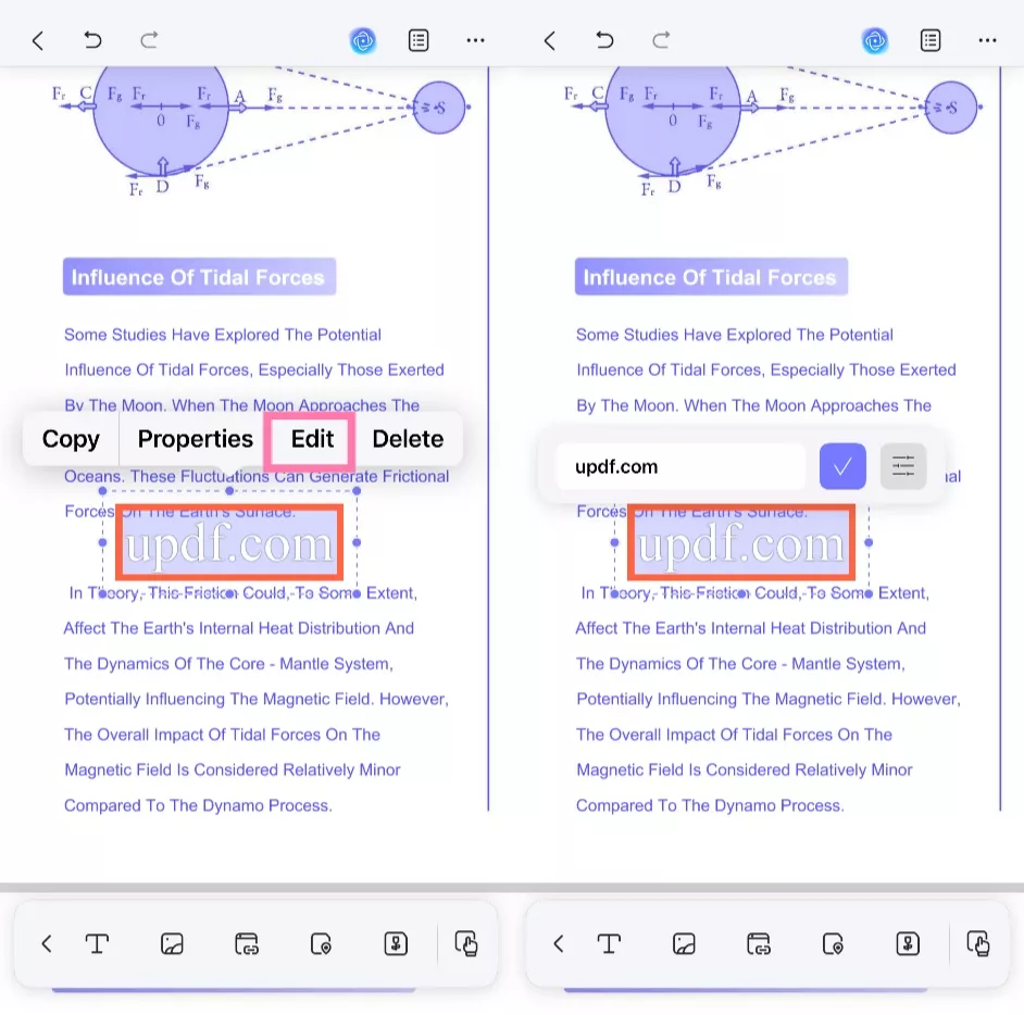edit link to url ios