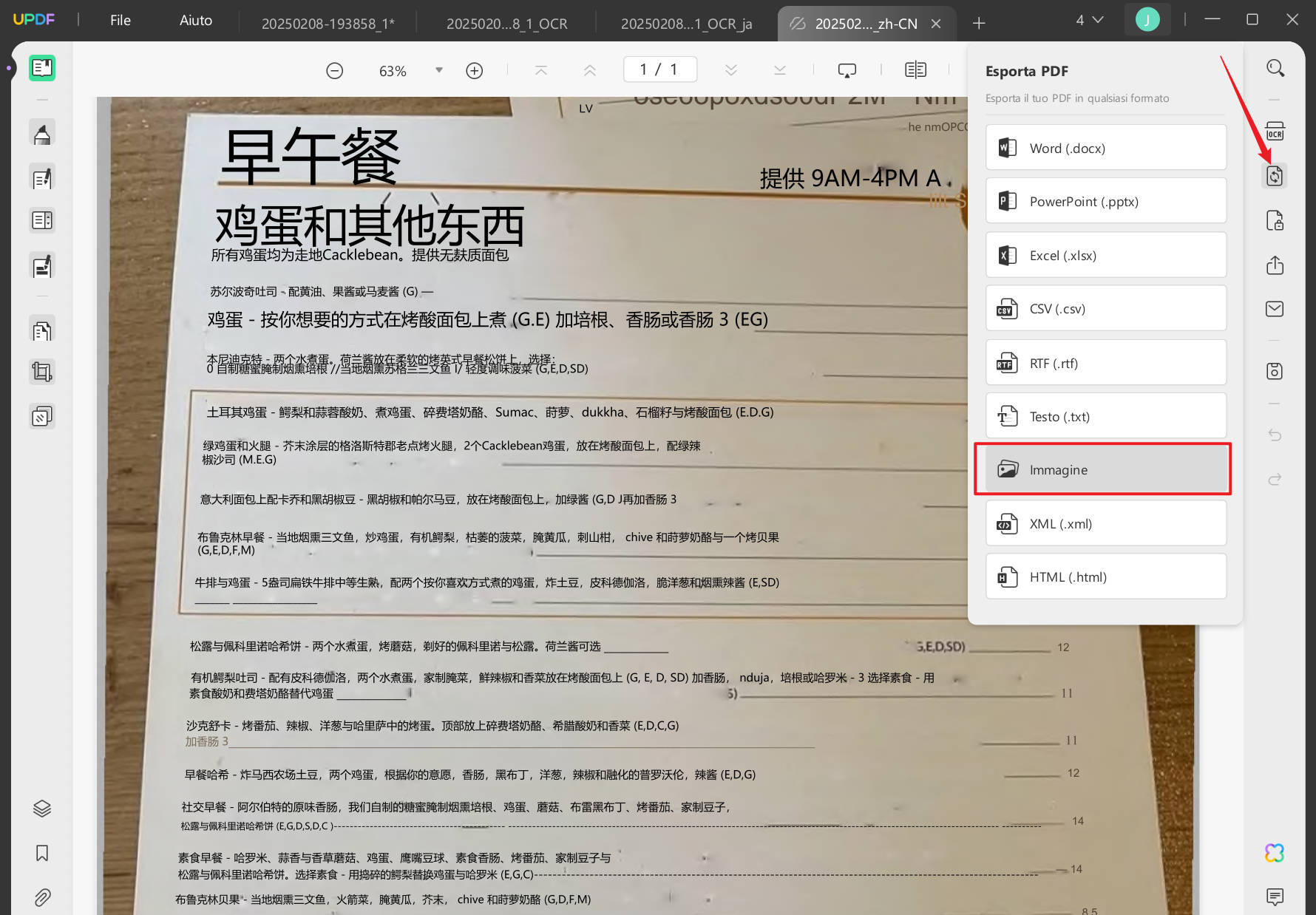 convertire pdf in immagine