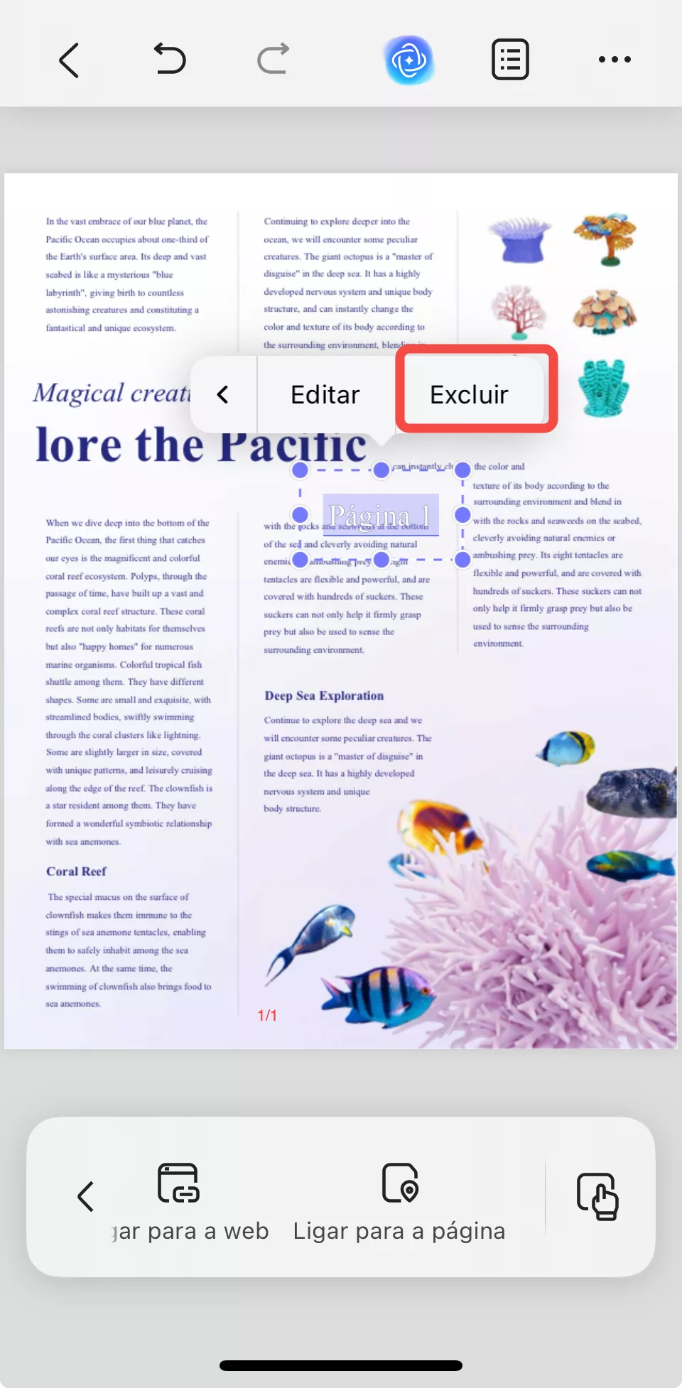 excluir links no updf no celular
