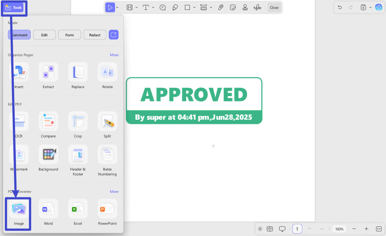 export stamp pdf to image
