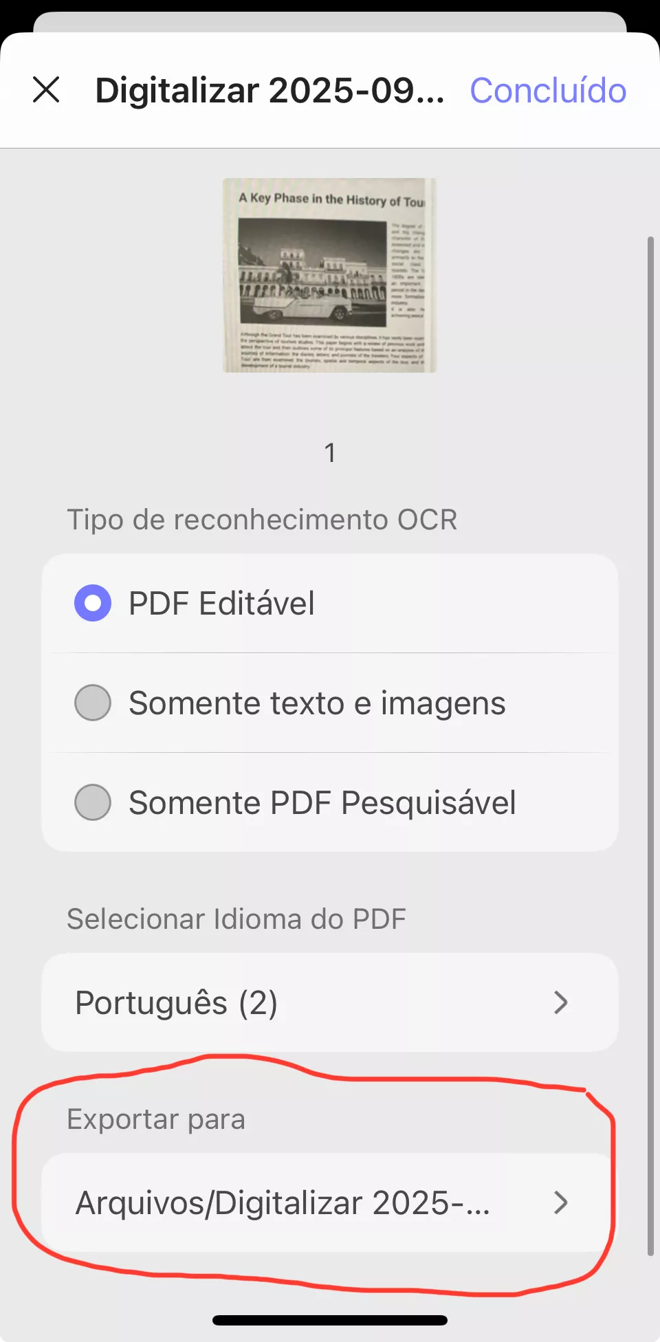 exportar para