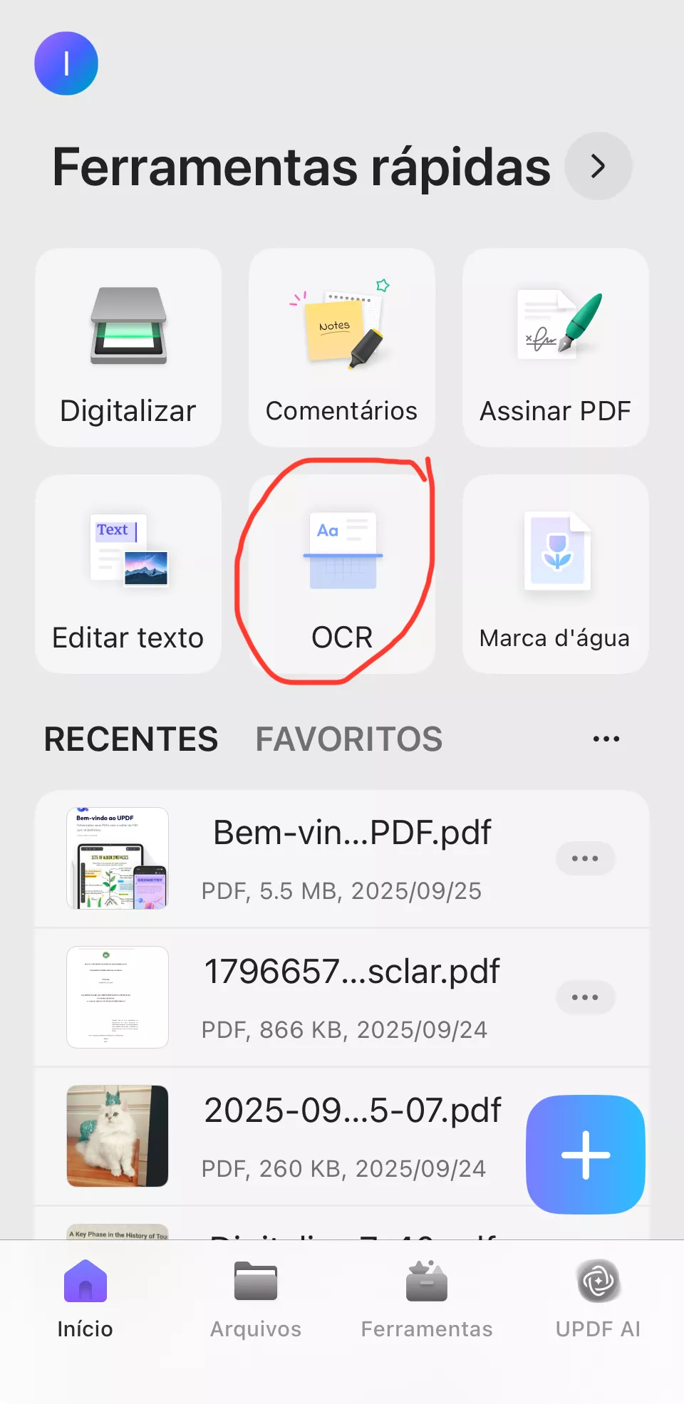 ferramentas rápidas ocr
