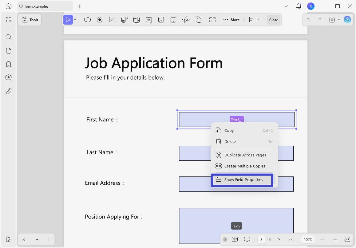 how to wrap text in pdf fillable form Properties