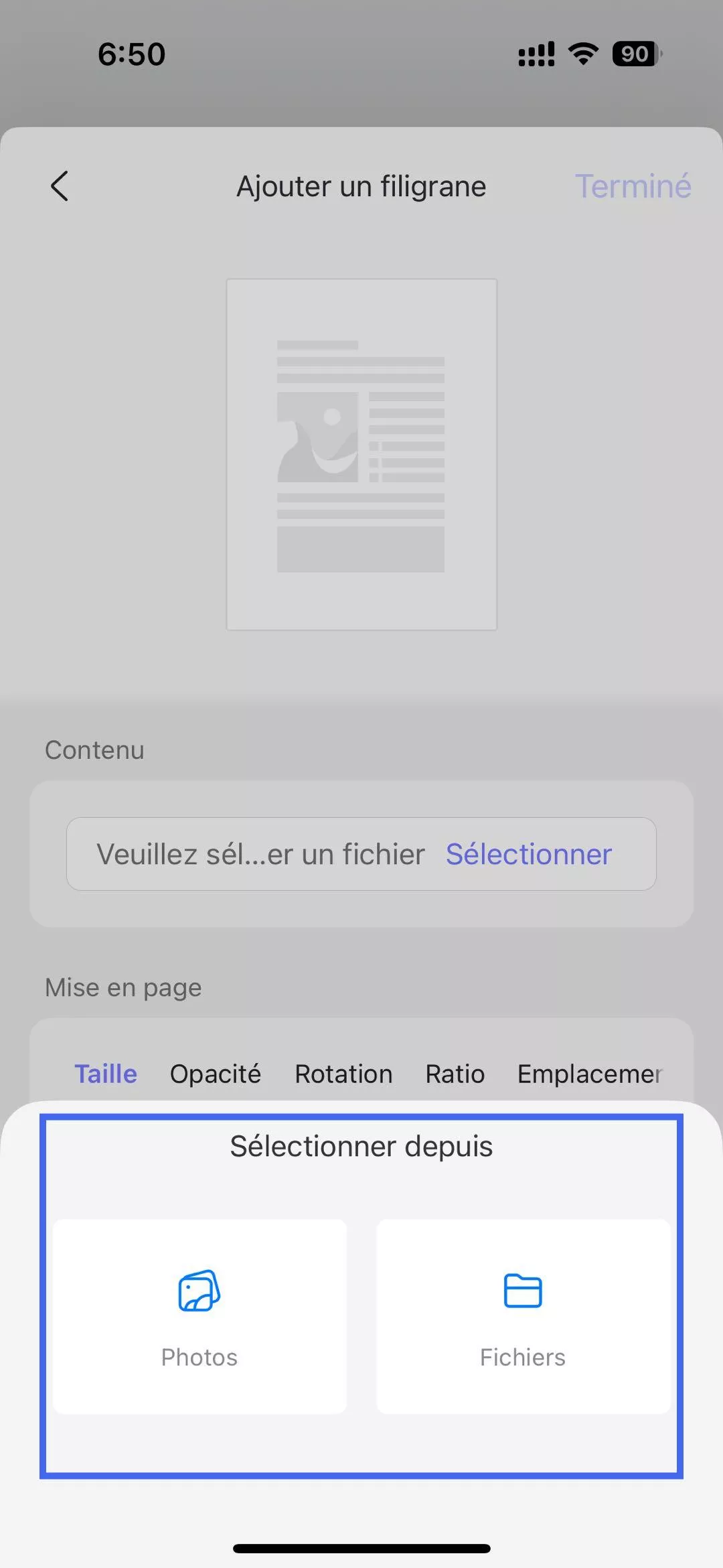 Personnaliser la mise en page et la plage de pages